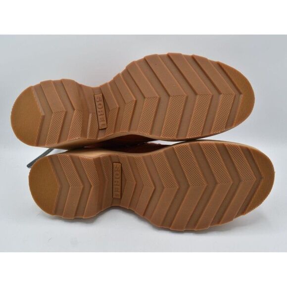 Sorel Womens Size 8.5 Hi Line Warp Red Suede Lace Up Waterproof Heeled Boots - Picture 8 of 10